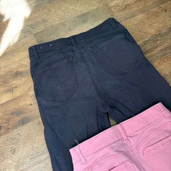 Gibson Latimer Bundle Lot of 3 Skinny Pants Women's 8 Pink Yellow Dark Blue - Picture 11 of 14